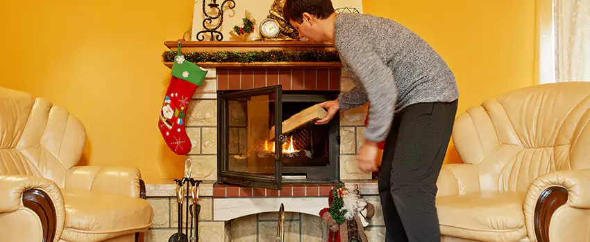 Rusted Metal Fireplace Restoration in Richmond West, Florida